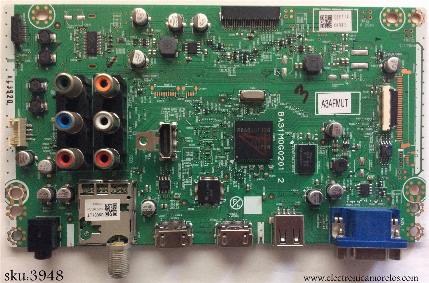 MAIN / FUNAI A3AFMUT / A3AFM012 / ME1A1338483898 / BA31M0G0201 2 / MODELO LF320FX4F	